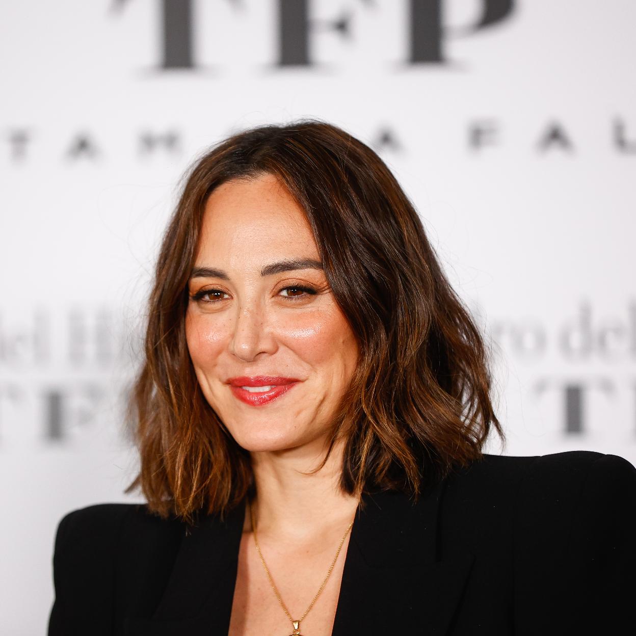 Tamara Falcó durante un evento de Pedro del Hierro en Madrid./GETTY