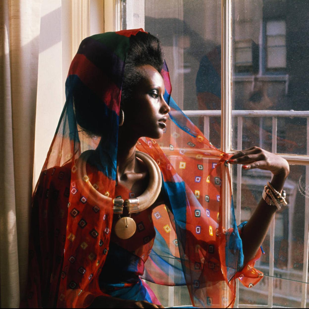 La modelo Iman en 1975, al inicio de su carrera./getty
