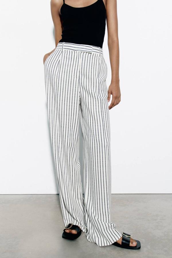 Pantalón de rayas estilo traje: