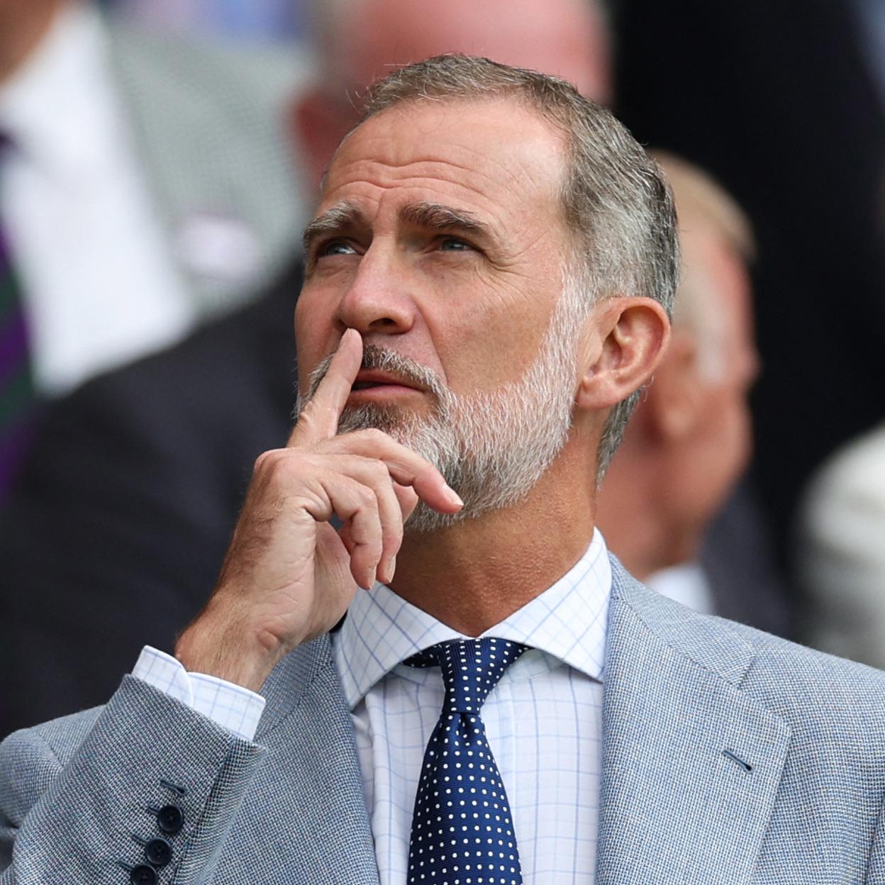 El rey Felipe en la final de Wimbledon. /getty images
