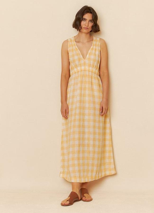 Vestido de vichy fluido